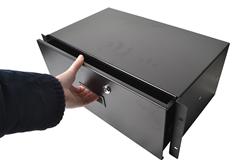 Metal Rack Drawers for Data Racks & Flight Cases with Lock 255mm Deep